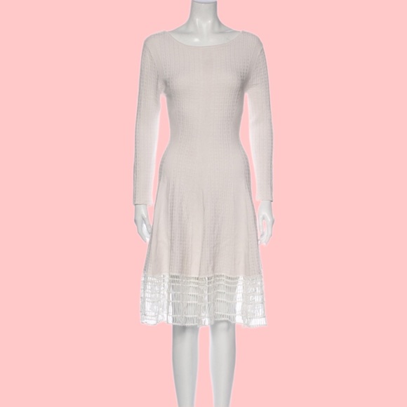 Lela Rose Cotton w Silk Scoop Neck Knee-Length Dress. Size M. - Picture 2 of 4